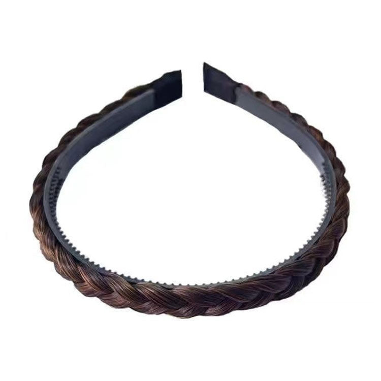 Wide-Brimmed Twisted Braid Hoops Wig Non-Slip Hair Accessories
