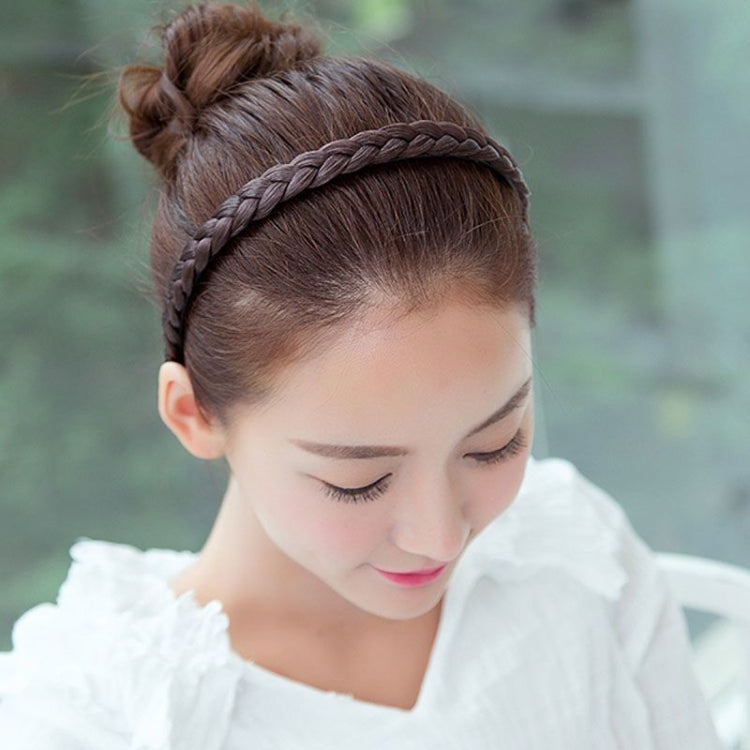Wide-Brimmed Twisted Braid Hoops Wig Non-Slip Hair Accessories