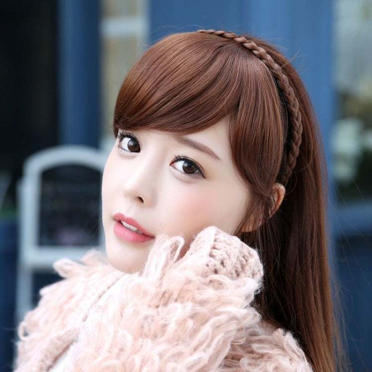 Wide-Brimmed Twisted Braid Hoops Wig Non-Slip Hair Accessories