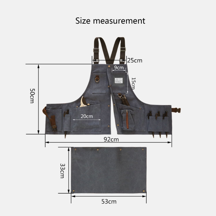 Canvas Electric Craftsmen Multi Pocket Tool Apron