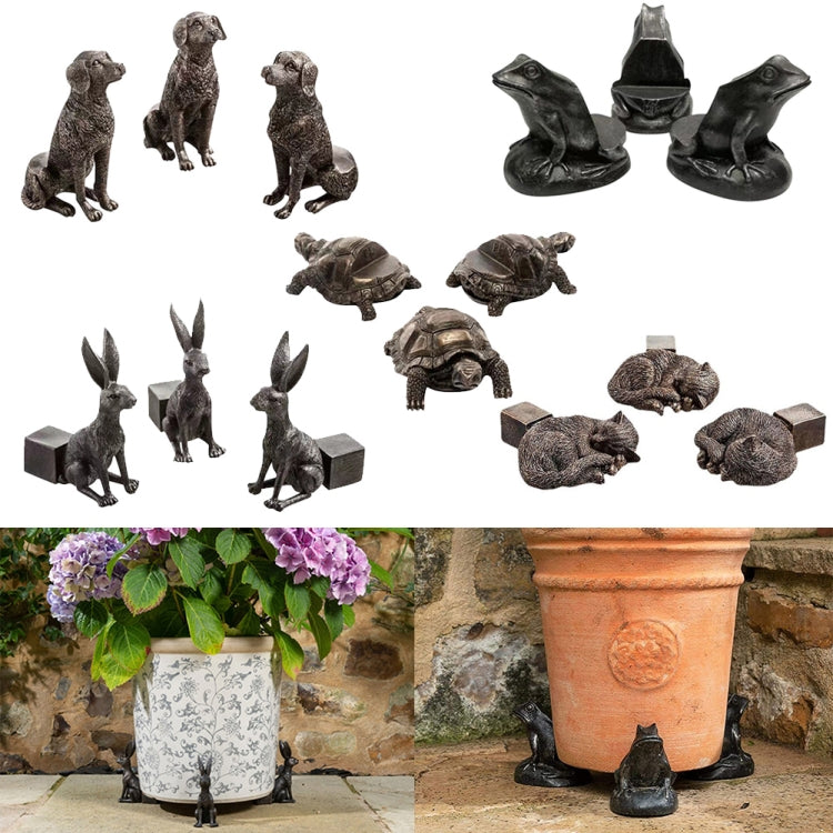 3pcs/set Flower Pot Feet Stand Animal Shape Resin Plant Pots Risers Pad
