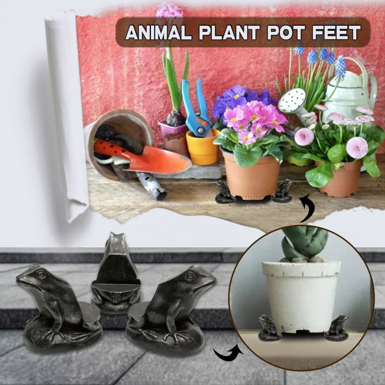 3pcs/set Flower Pot Feet Stand Animal Shape Resin Plant Pots Risers Pad