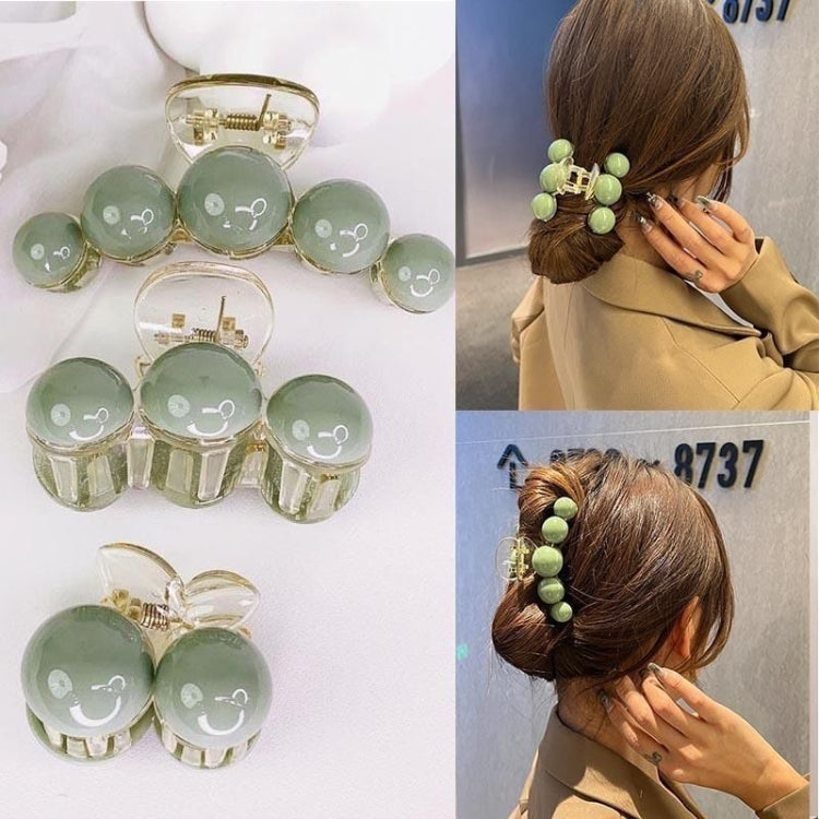 Green Pearl Acrylic Hair Clip Multifunctional Hair Accessories Clip