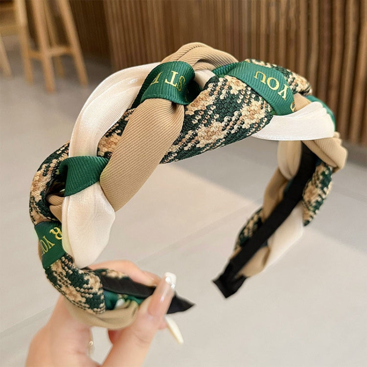 Ribbon Woven Letter Pattern Elegant Retro Non-Slip Headband