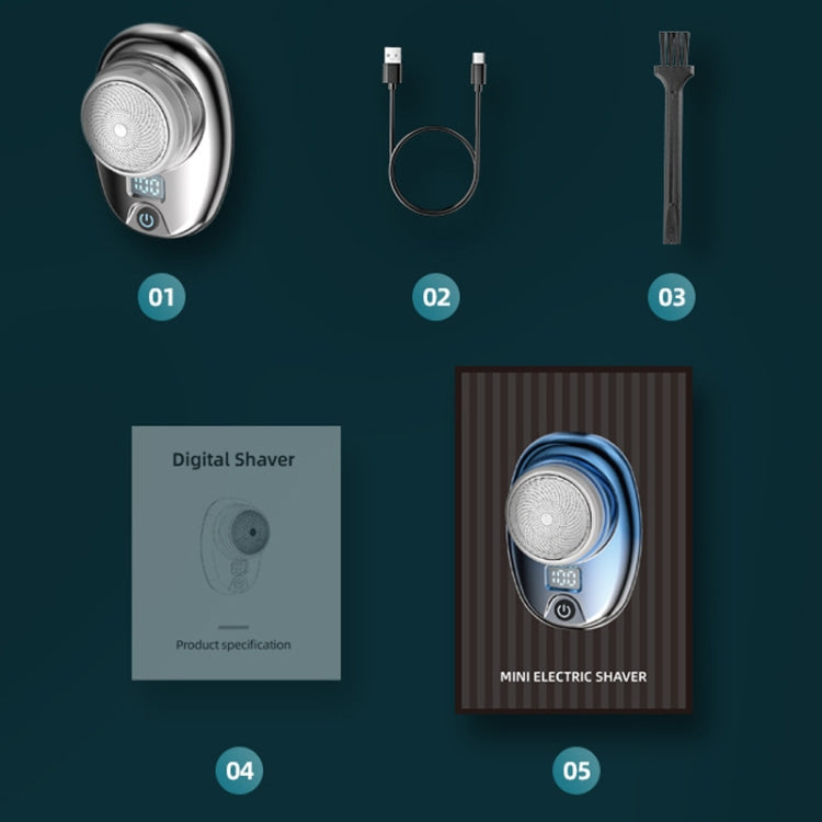 Portable Digital Razor Mini Washable Electric Shaver