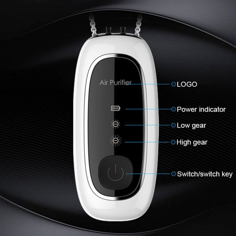 Upgrade Dual-brush Negative Ion Air Purifier Neck Small Portable Air Purifier