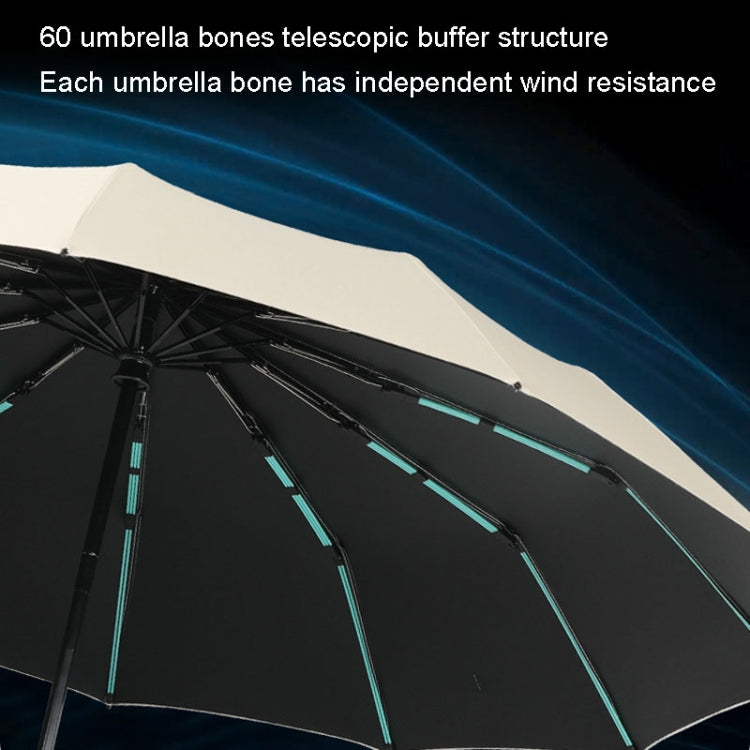 60 Bone Sunny Rain Dual-use Automatic Umbrella Wind-resistant Reinforced Sunshade UV Sun Umbrella