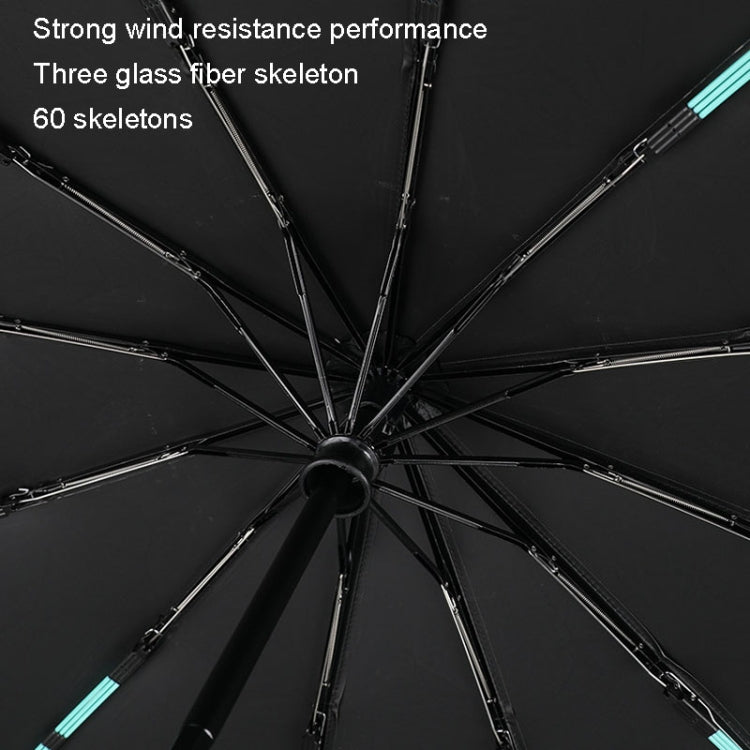 60 Bone Sunny Rain Dual-use Automatic Umbrella Wind-resistant Reinforced Sunshade UV Sun Umbrella