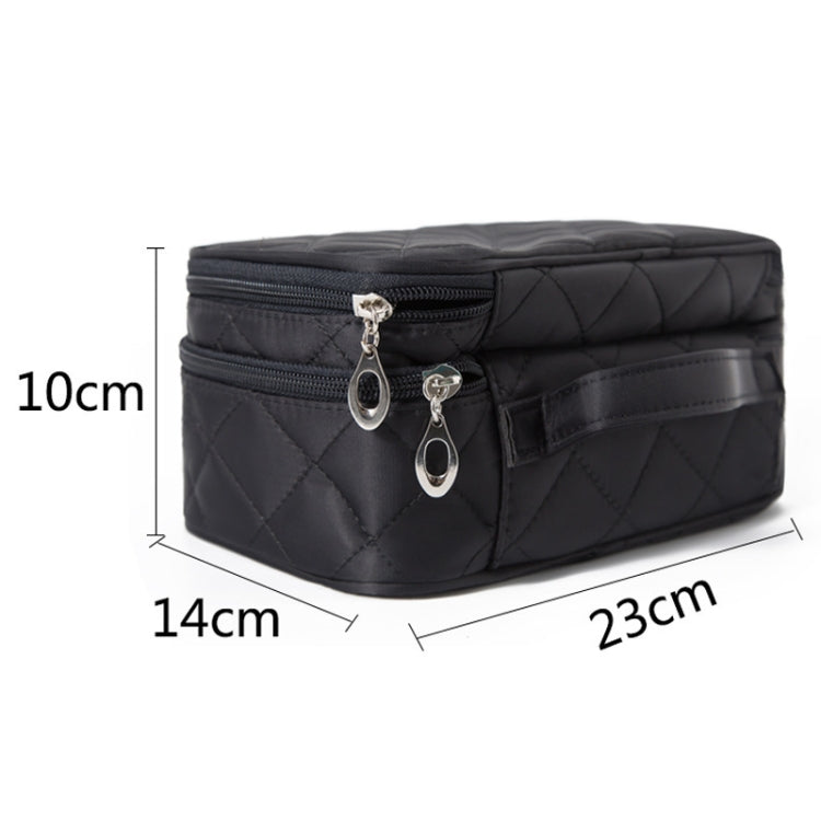 Rhombus Waterproof Cosmetic Bag Toiletries Storage Bag With Mirror