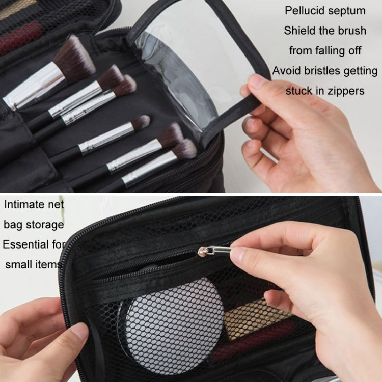 Rhombus Waterproof Cosmetic Bag Toiletries Storage Bag With Mirror