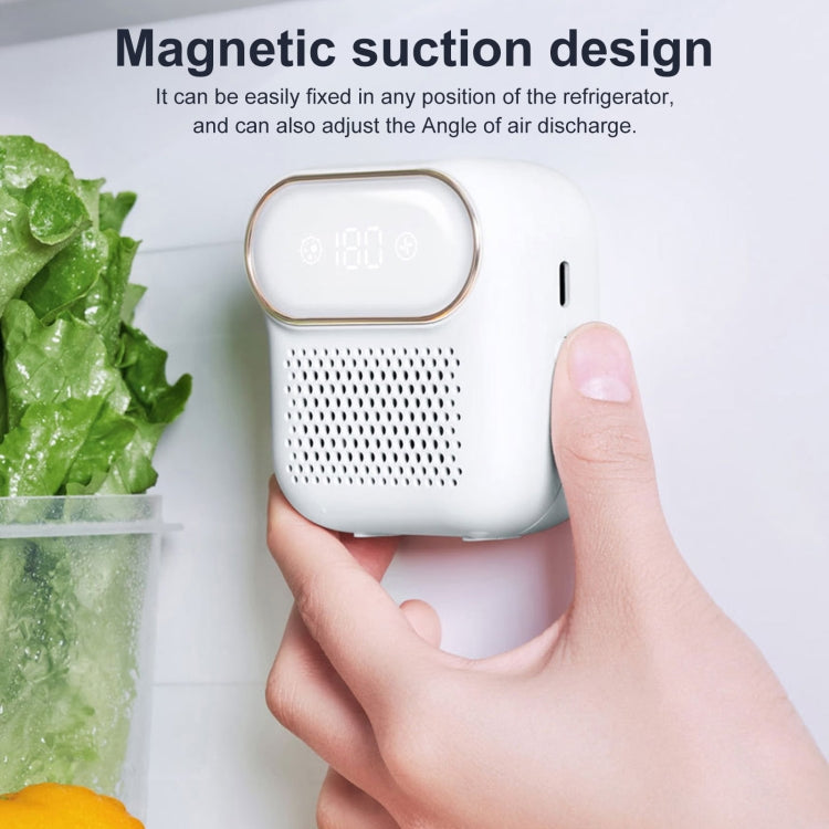 M16 Fridge Deodorizer Negative Ion Digital Display Magnetic Mounting Freezer Odor Remover