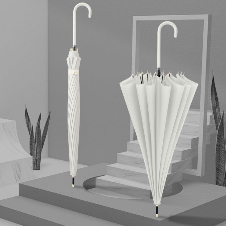 Long Handle Double 16 Bone Sunny And Rain Dual Use Umbrella