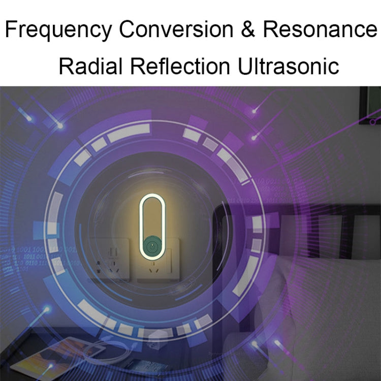 Ultrasonic Night Light Mosquito Repellent Household Mite Remover Repellent, US Plug