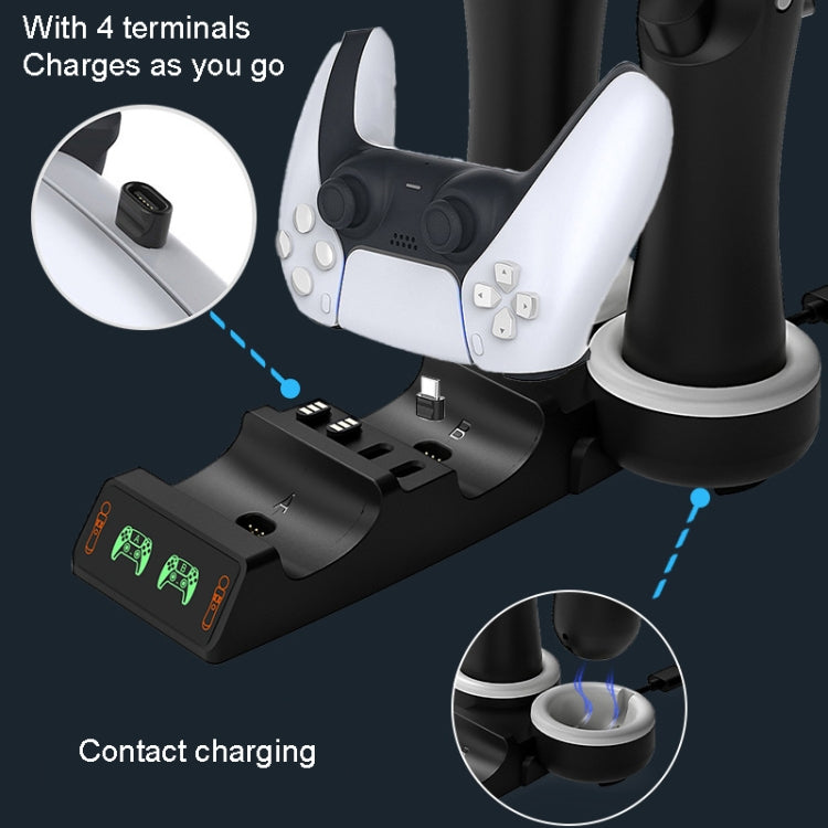 Iplay HBP-301 For PS5 / PS VR MOVE Controller Handle Dual Seat Charger 4 In 1 Charger