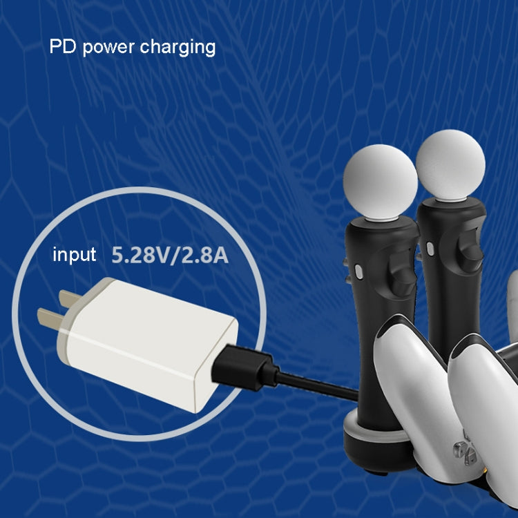 Iplay HBP-301 For PS5 / PS VR MOVE Controller Handle Dual Seat Charger 4 In 1 Charger