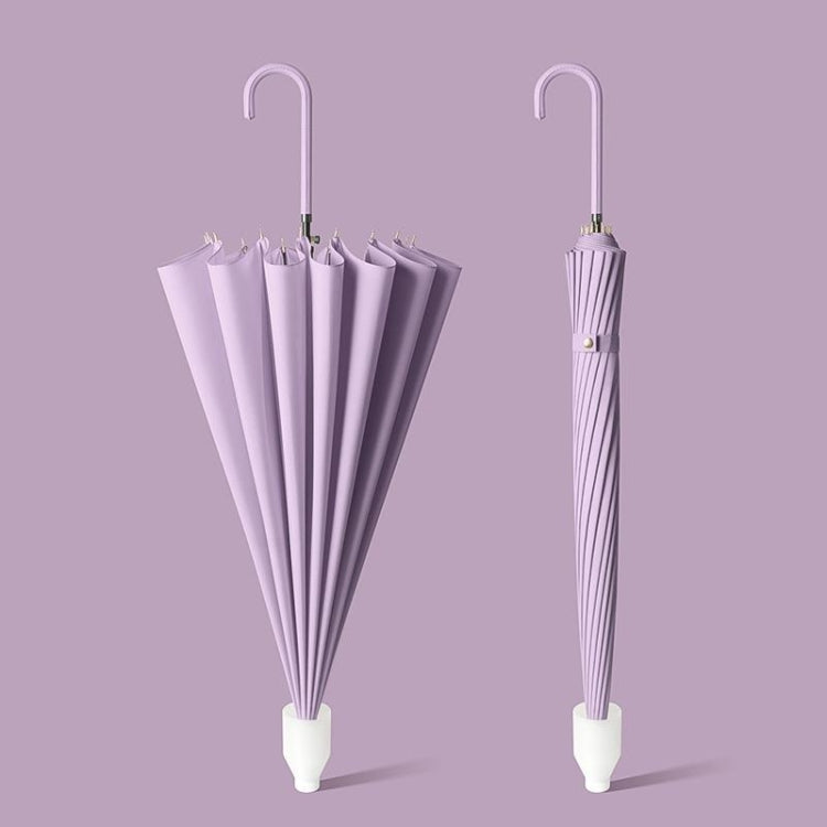 16 Bone Automatic Long Handle Double Sunny And Rain Dual Use Umbrella