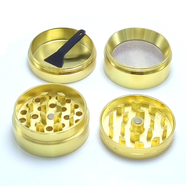 40mm 4 Layers Gold Coin Pattern Zinc Tobacco Grinder