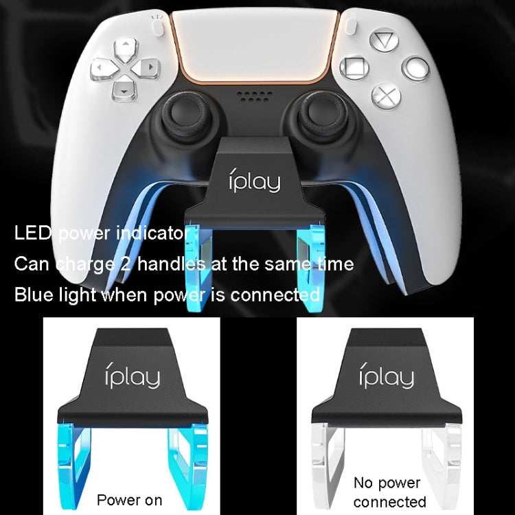 iplay HBP-289 For PS5 Game Handle Dual Seat Charger Touch Point Charging Base