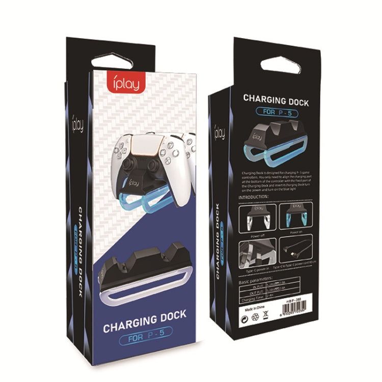 iplay HBP-289 For PS5 Game Handle Dual Seat Charger Touch Point Charging Base