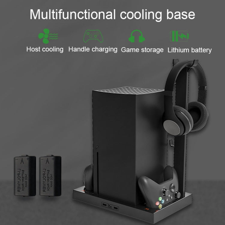 Iplay HBX-274 for Xbox Series X Host Multifunctional Heat Dissipation Base with Gamepad Double Charger