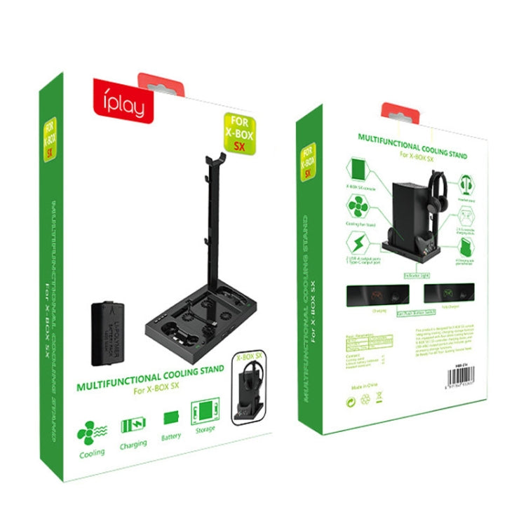 Iplay HBX-274 for Xbox Series X Host Multifunctional Heat Dissipation Base with Gamepad Double Charger