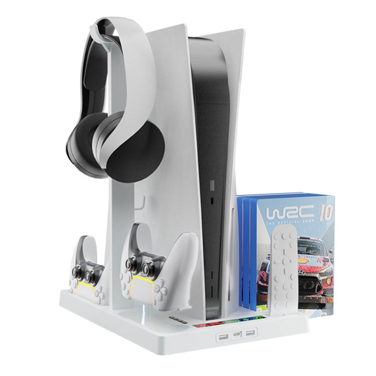 iplay for PS5 Host Cooling Handle Charging Base with Disc Storage Rack