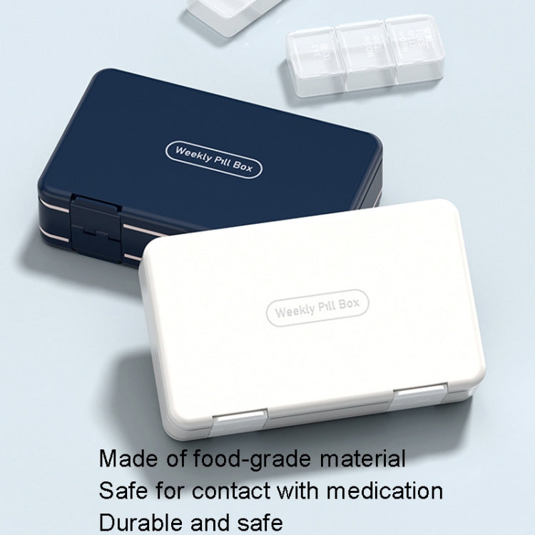 24 Grid Large Capacity Sealing Pills Case 3 Times A Day 7 Day Medicine Organizer Box