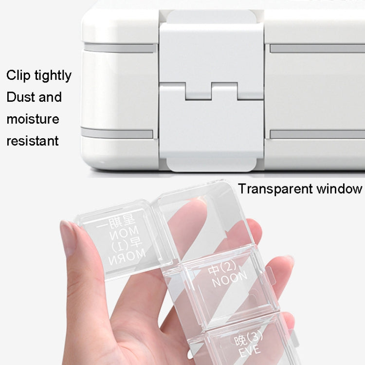 24 Grid Large Capacity Sealing Pills Case 3 Times A Day 7 Day Medicine Organizer Box