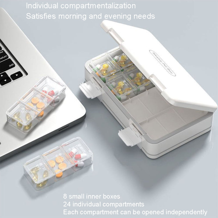 24 Grid Large Capacity Sealing Pills Case 3 Times A Day 7 Day Medicine Organizer Box