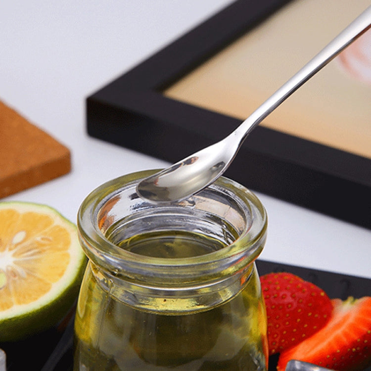 15cm 304 Stainless Steel Spoon Coffee Square Head Spoon Long Handle Mixing Spoon