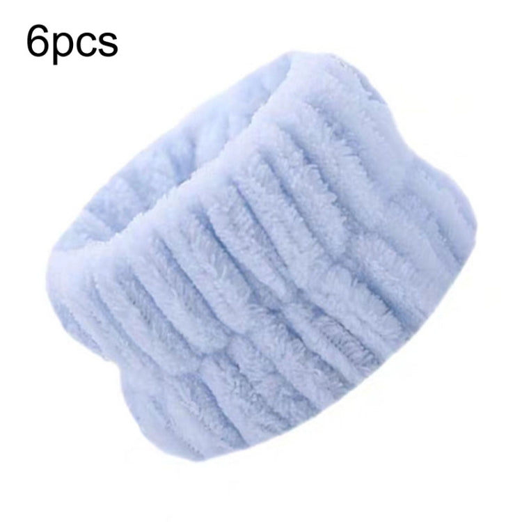 6pcs Washing Anti-Humidity Washing Face Wrist Strap Sports Sweat-Wiping Bracelet Sweat-Absorbing Sleeve