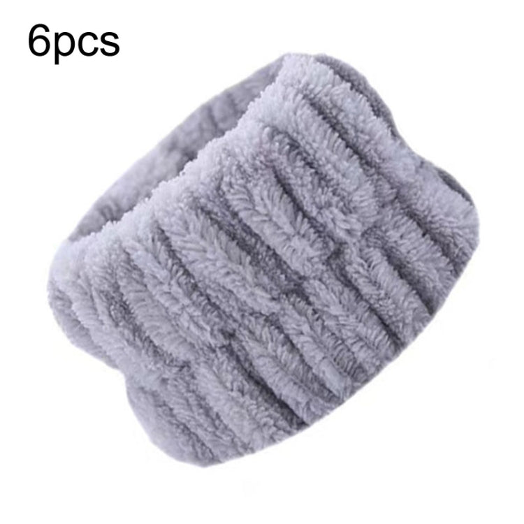 6pcs Washing Anti-Humidity Washing Face Wrist Strap Sports Sweat-Wiping Bracelet Sweat-Absorbing Sleeve