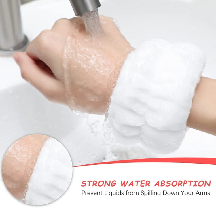 6pcs Washing Anti-Humidity Washing Face Wrist Strap Sports Sweat-Wiping Bracelet Sweat-Absorbing Sleeve