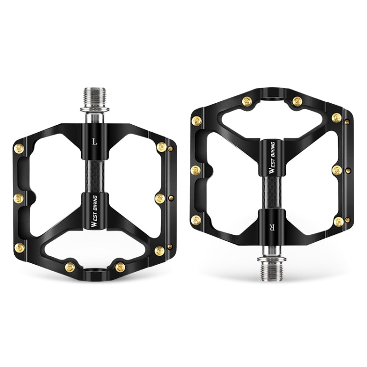 WEST BIKING 3 Bearings Ultralight Carbon Fiber Bushing Mountain Bike Pedal