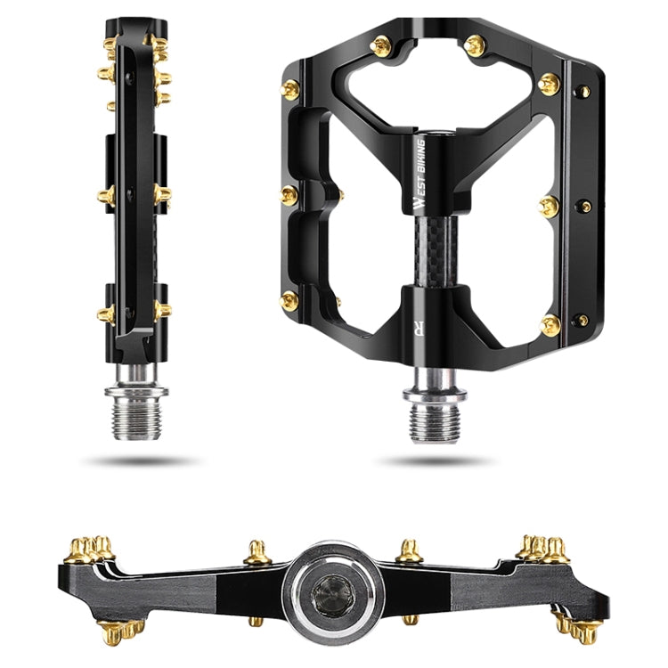WEST BIKING 3 Bearings Ultralight Carbon Fiber Bushing Mountain Bike Pedal
