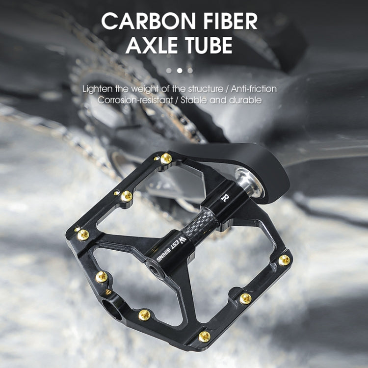 WEST BIKING 3 Bearings Ultralight Carbon Fiber Bushing Mountain Bike Pedal