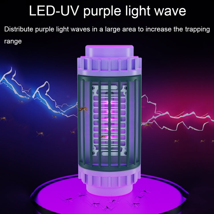 LED-UV Purple Light Wave Electric Shock Mosquito Killer Lamp Mini Plug-In Mosquito Repellent, CN Plug