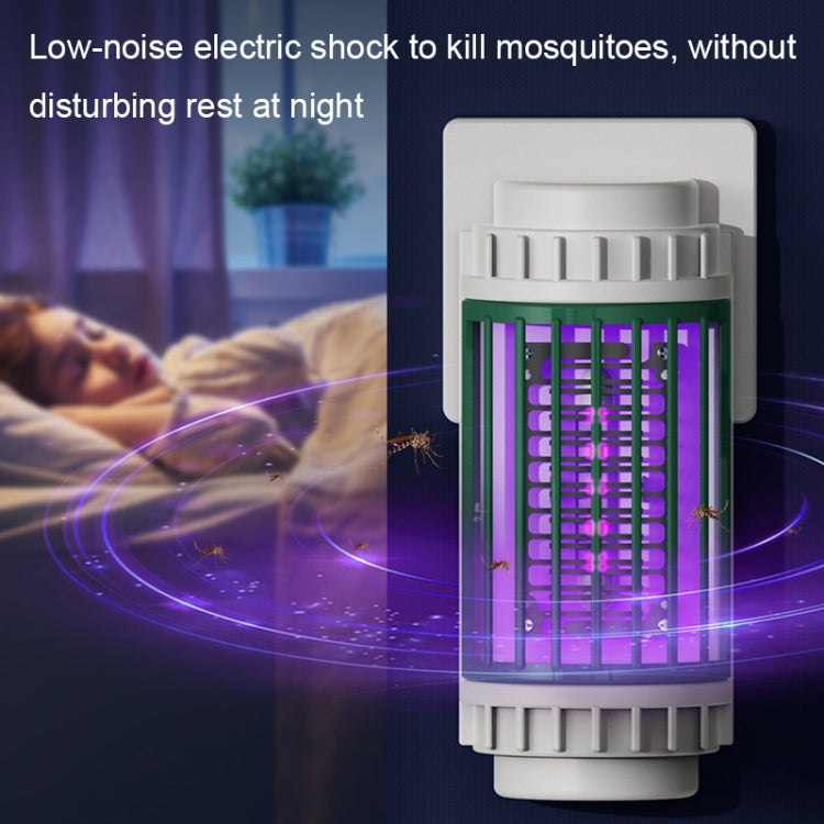 LED-UV Purple Light Wave Electric Shock Mosquito Killer Lamp Mini Plug-In Mosquito Repellent, CN Plug