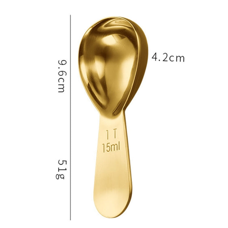 15ml 304 Stainless Steel Thickened Coffee Spoon With Scale Measuring Bean Spoon