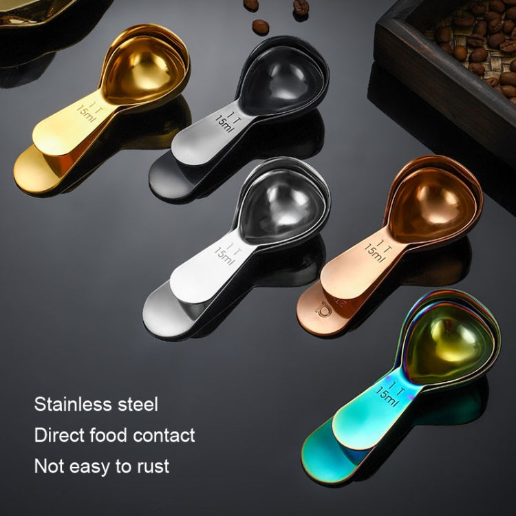 15ml 304 Stainless Steel Thickened Coffee Spoon With Scale Measuring Bean Spoon