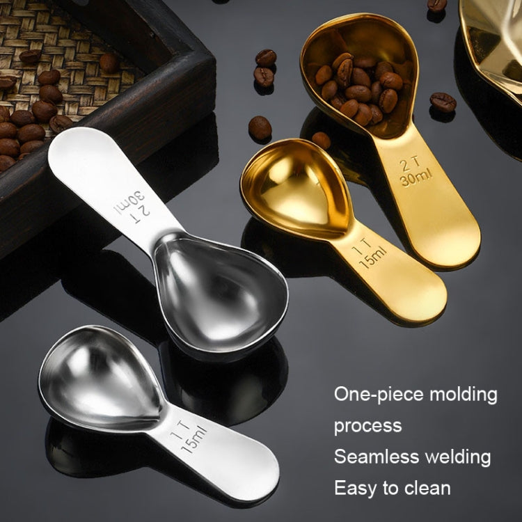 15ml 304 Stainless Steel Thickened Coffee Spoon With Scale Measuring Bean Spoon