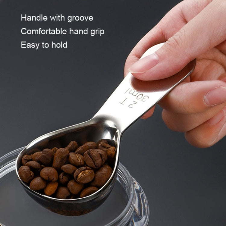 15ml 304 Stainless Steel Thickened Coffee Spoon With Scale Measuring Bean Spoon