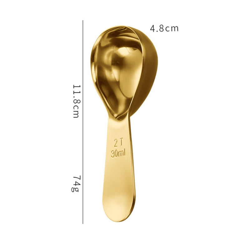 30ml 304 Stainless Steel Thickened Coffee Spoon With Scale Measuring Bean Spoon