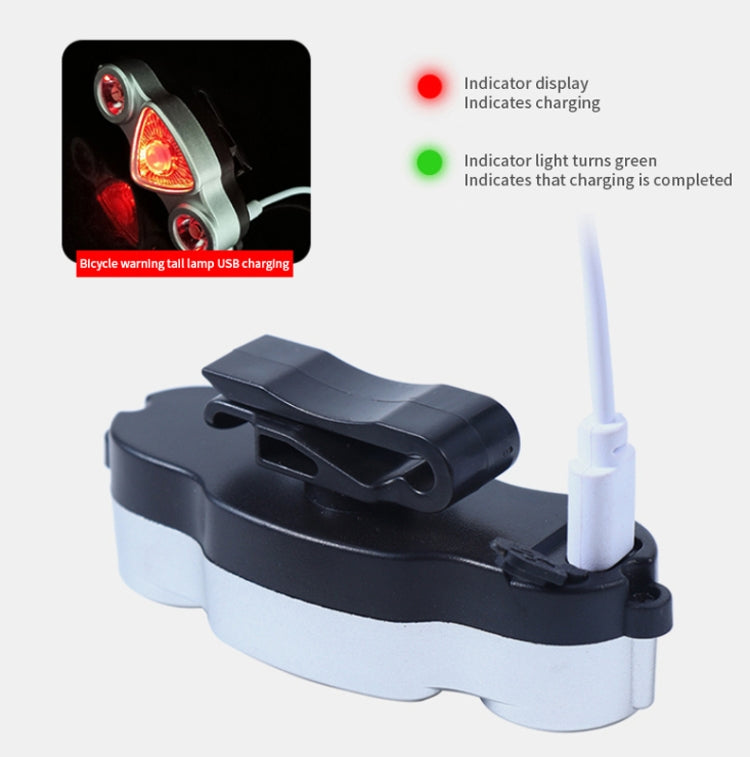 9+2 LED Bicycle Tail Light Rechargeable MTB Road Bike Headlight Warning Light