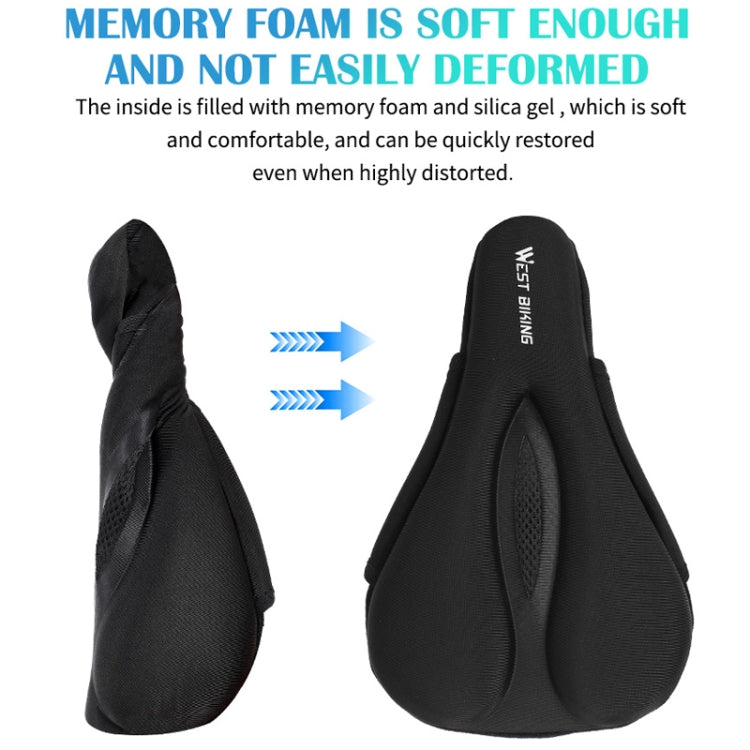 WEST BIKING Bike Cushion Cover Thick Silicone Quick Release Seat Cushion