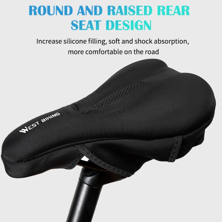 WEST BIKING Bike Cushion Cover Thick Silicone Quick Release Seat Cushion