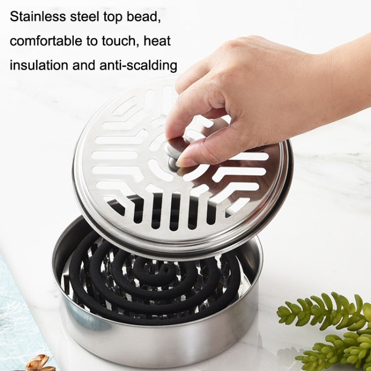 Stainless Steel Mosquito Incense Tray Holder Household Fireproof Mosquito Incense Box With Cover