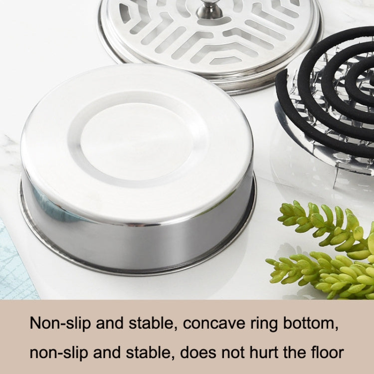 Stainless Steel Mosquito Incense Tray Holder Household Fireproof Mosquito Incense Box With Cover