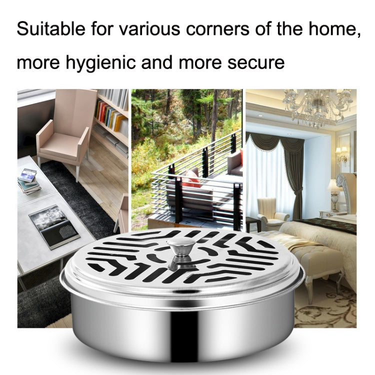 Stainless Steel Mosquito Incense Tray Holder Household Fireproof Mosquito Incense Box With Cover