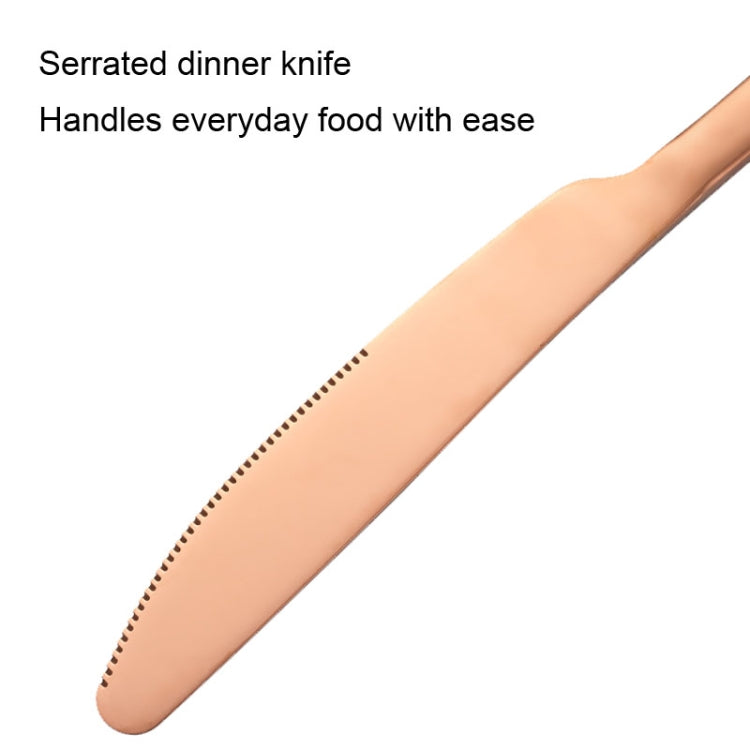 16pcs/set Carton Boxed Gold-Plated Stainless Steel Knife and Fork Set Western Cutlery